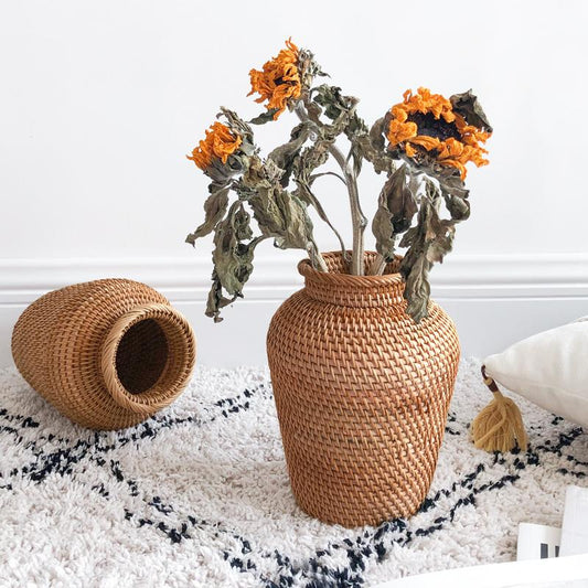 Simple Handmade Rattan Vase