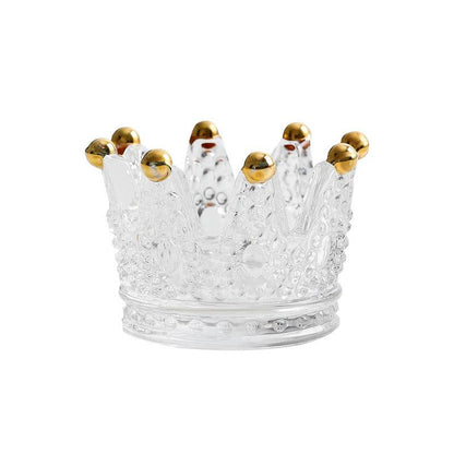 Crown Glass Candle Holder