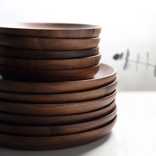 Mili Natural Teakwood Plates