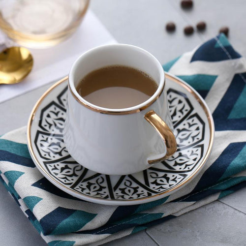 Mosaic Espresso Cup and Saucer Set