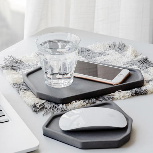 Moyi Textured Concrete Accessory Trays