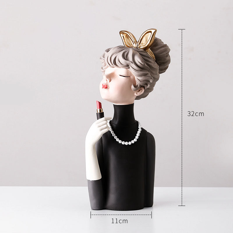 Lovely Bow Girl Figurine